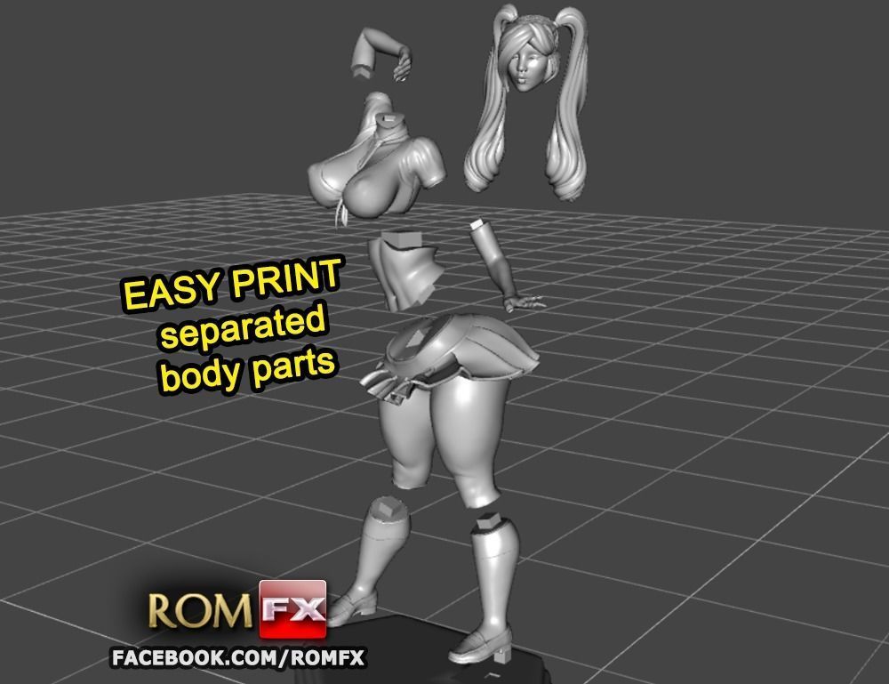 Hot School Girl Without Panties - Printable Figure 3D print model_20