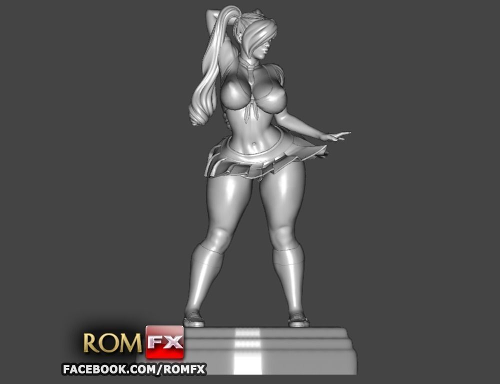 Hot School Girl Without Panties - Printable Figure 3D print model_5