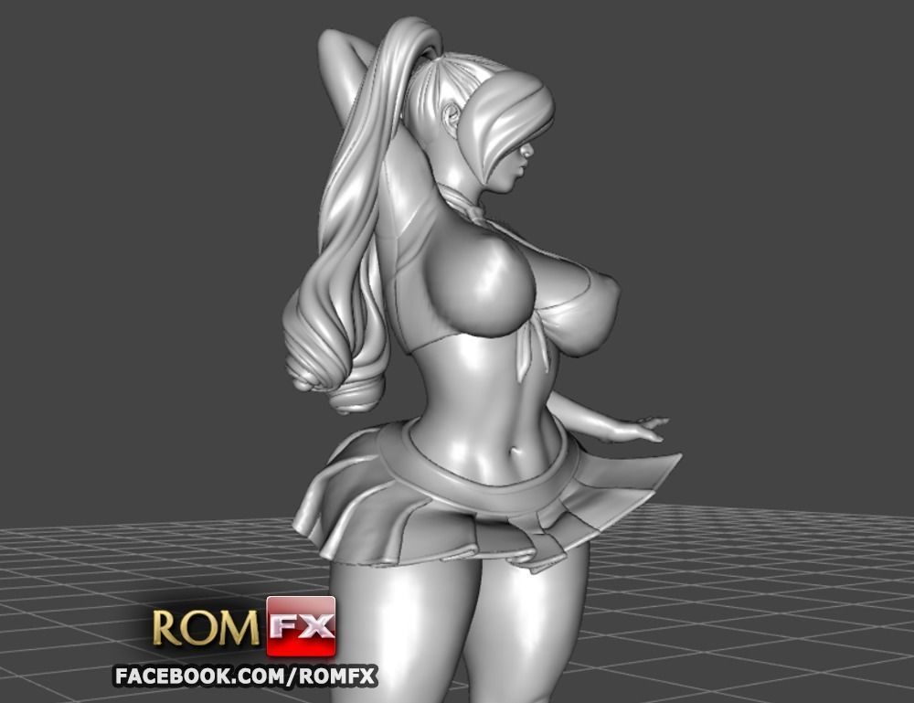Hot School Girl Without Panties - Printable Figure 3D print model_14