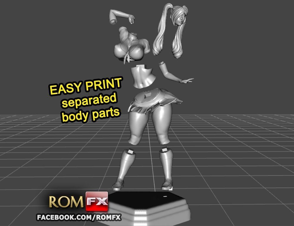 Hot School Girl Without Panties - Printable Figure 3D print model_4