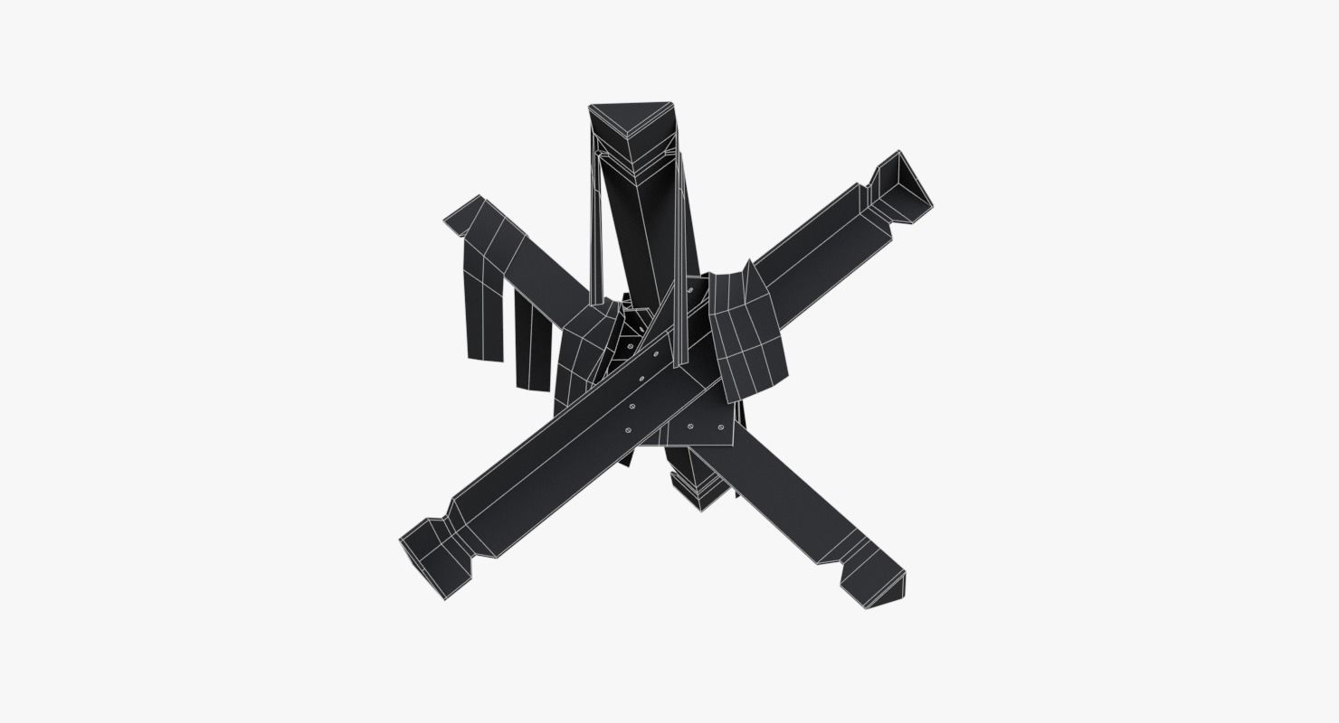 Czech hedgehog Obstacle WWII Low-poly 3D model_24