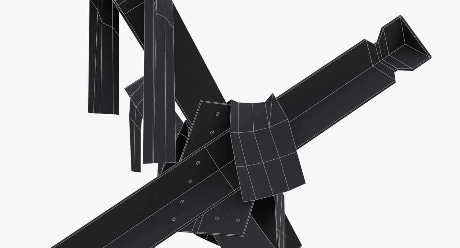 Czech hedgehog Obstacle WWII Low-poly 3D model_28