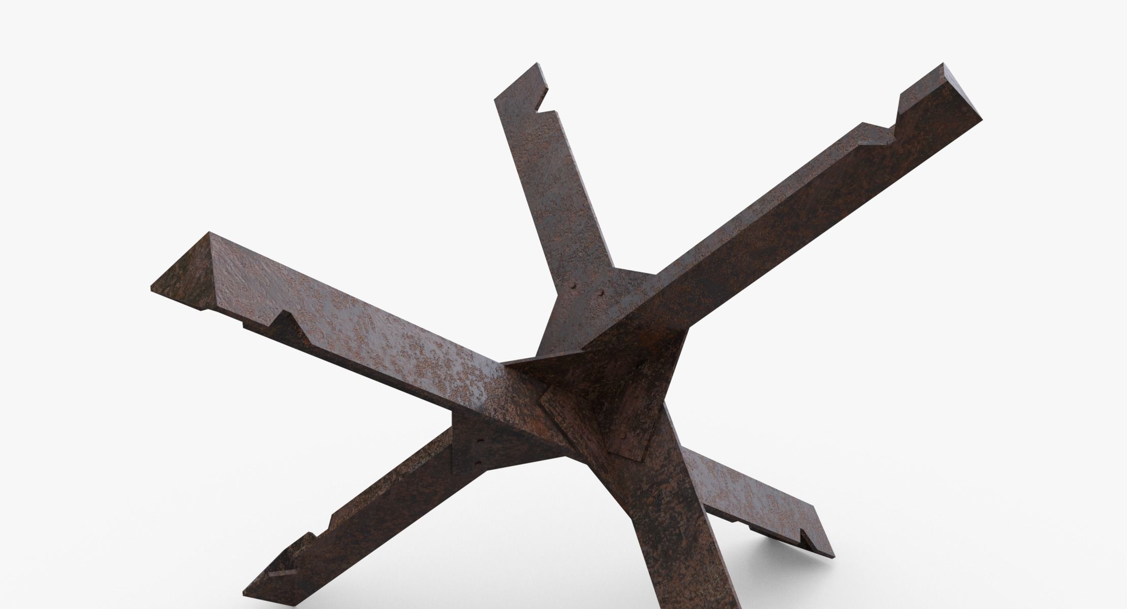 Czech hedgehog Obstacle WWII Low-poly 3D model_17
