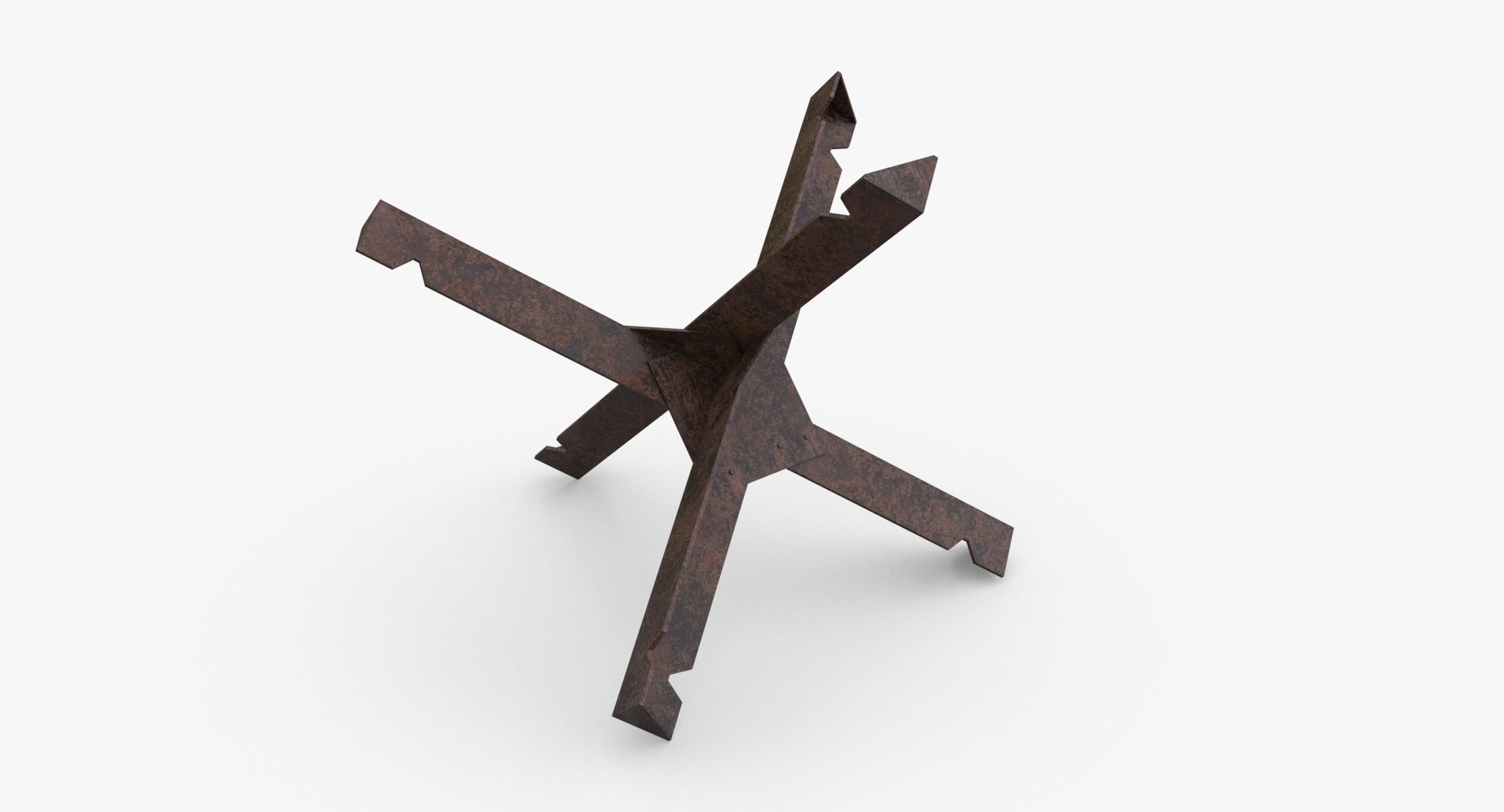 Czech hedgehog Obstacle WWII Low-poly 3D model_14