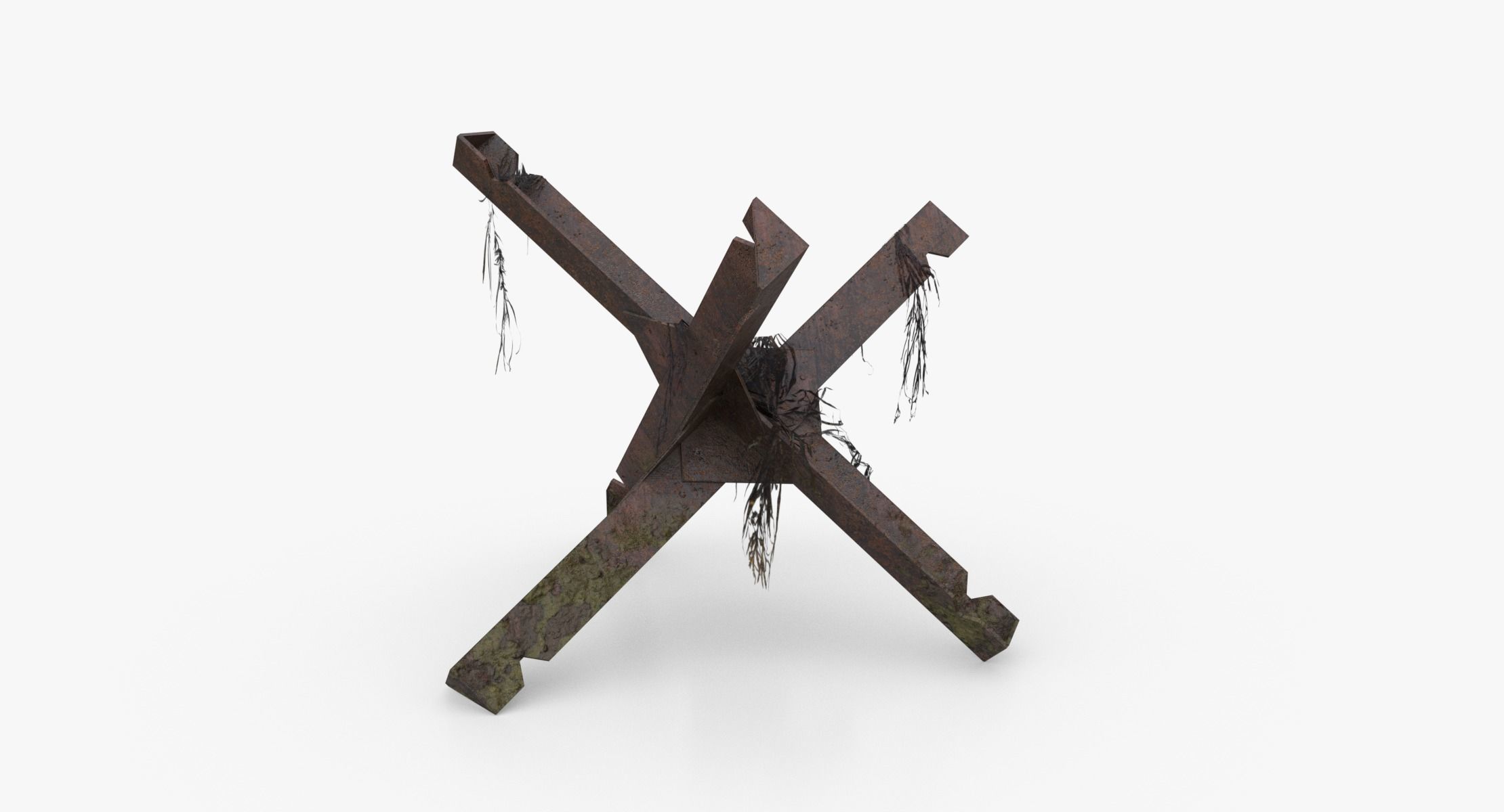 Czech hedgehog Obstacle WWII Low-poly 3D model_4