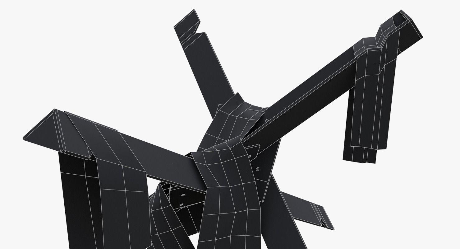 Czech hedgehog Obstacle WWII Low-poly 3D model_29