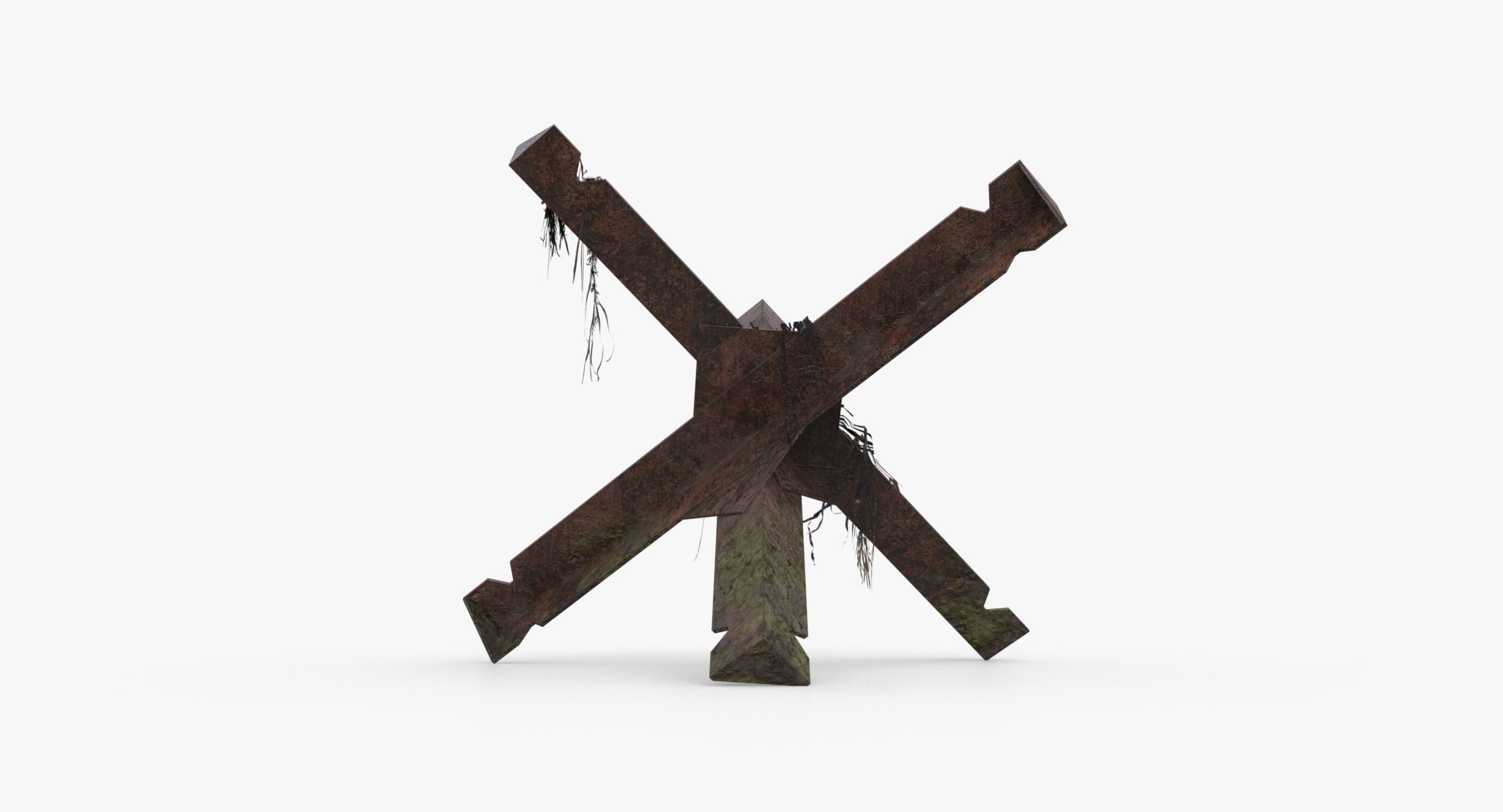 Czech hedgehog Obstacle WWII Low-poly 3D model_5