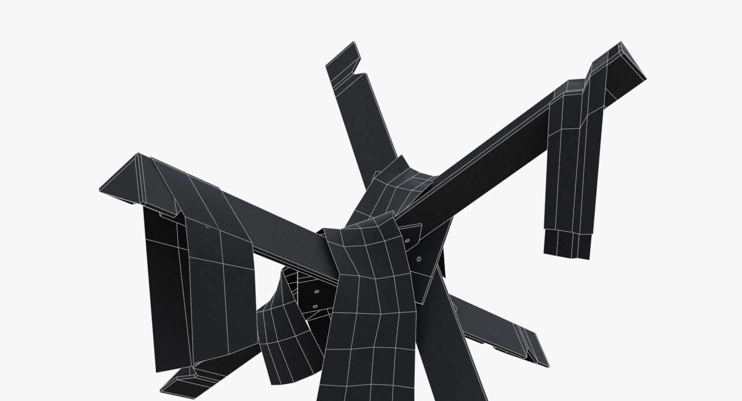 Czech hedgehog Obstacle WWII Low-poly 3D model_27