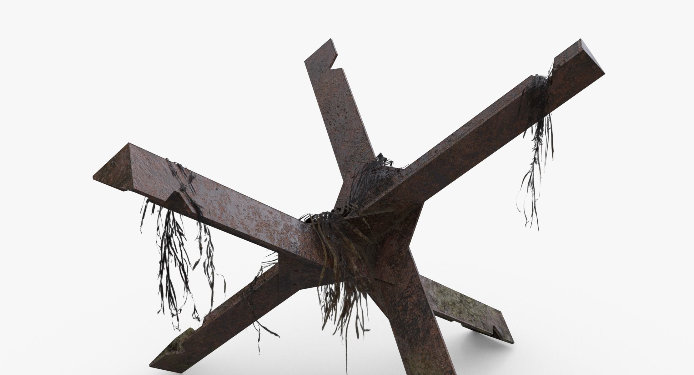 Czech hedgehog Obstacle WWII Low-poly 3D model_8