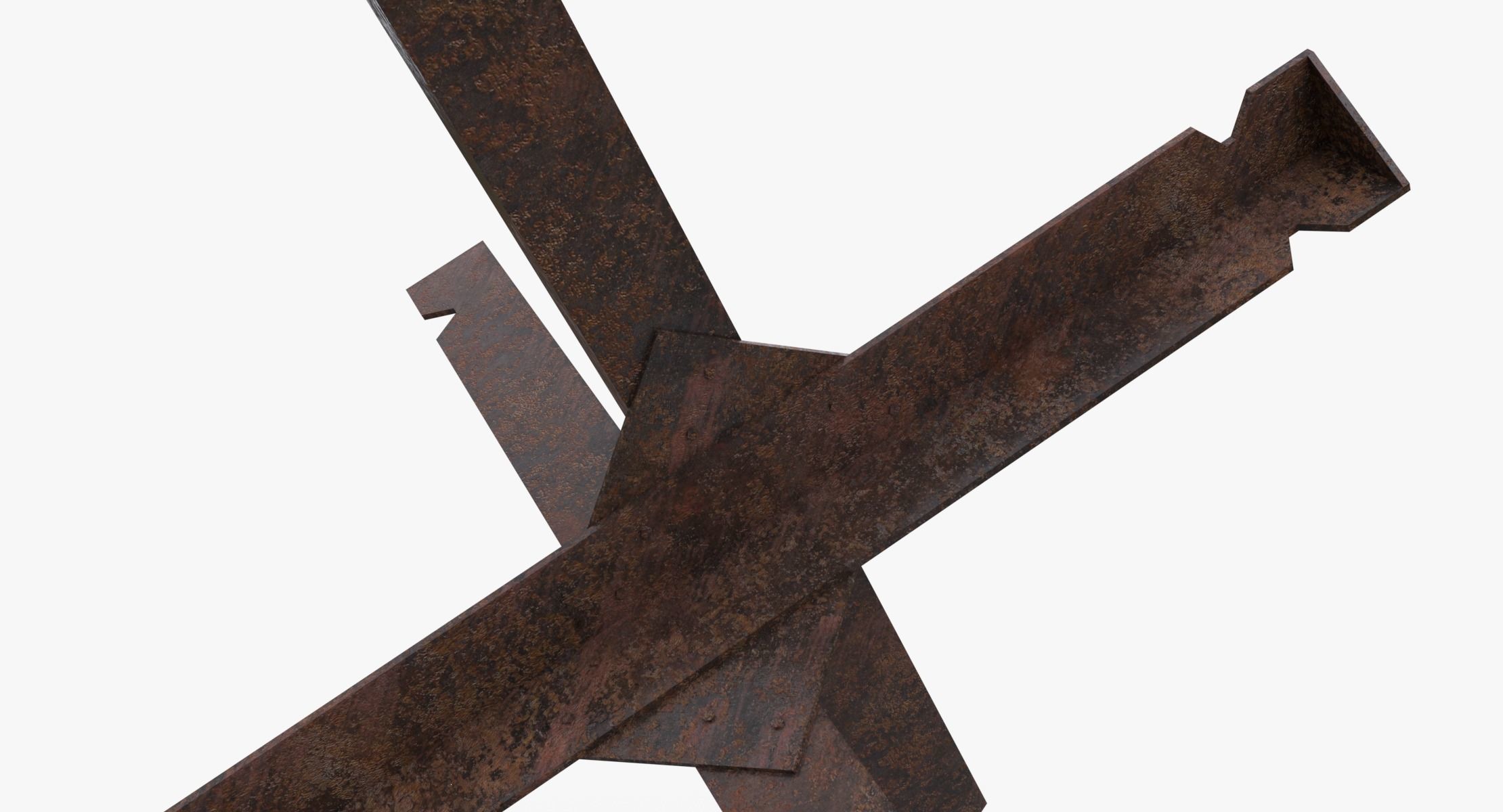 Czech hedgehog Obstacle WWII Low-poly 3D model_18
