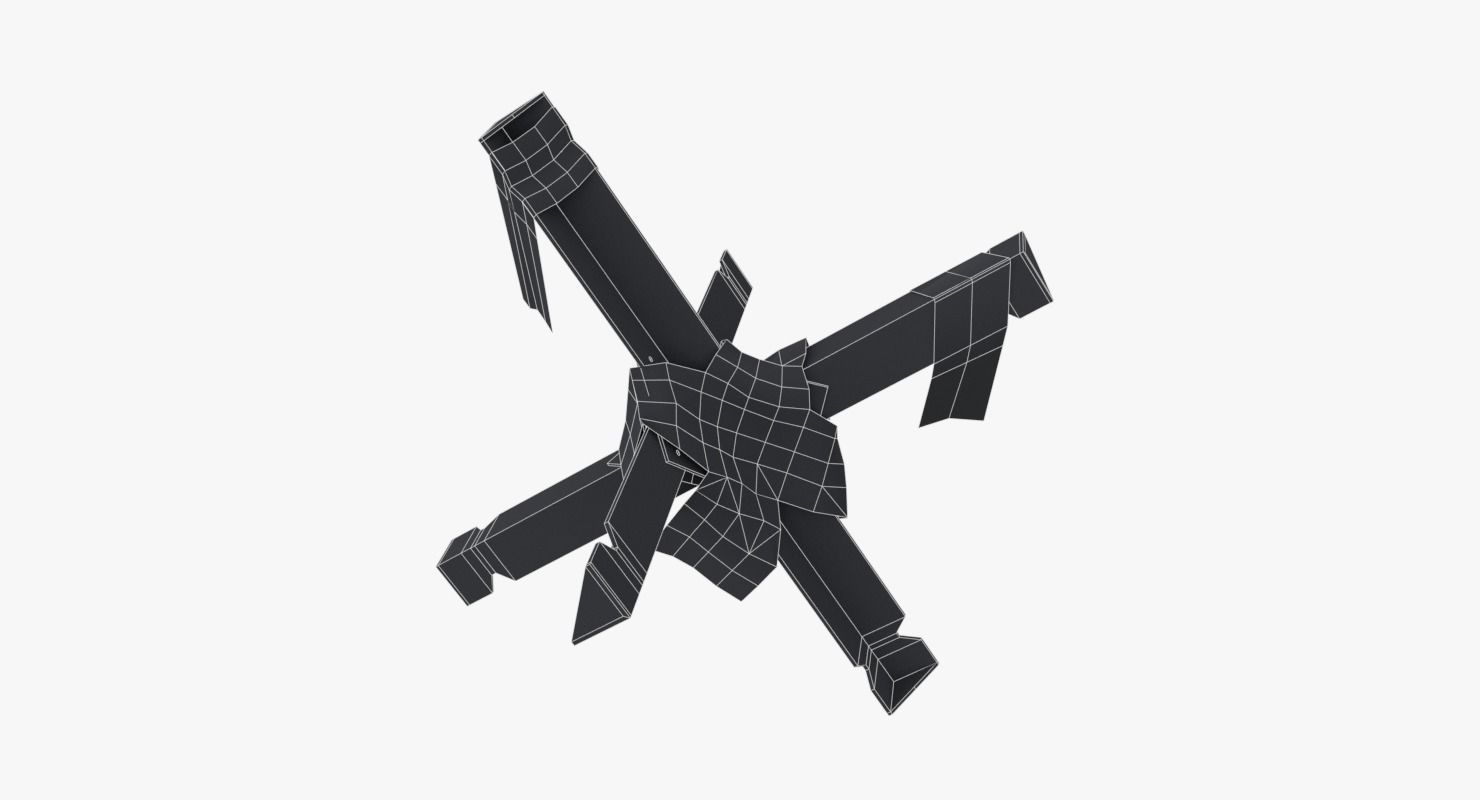 Czech hedgehog Obstacle WWII Low-poly 3D model_26