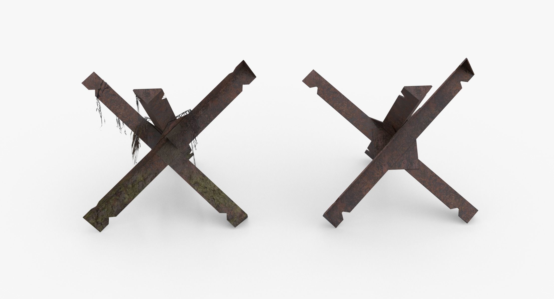 Czech hedgehog Obstacle WWII Low-poly 3D model_20
