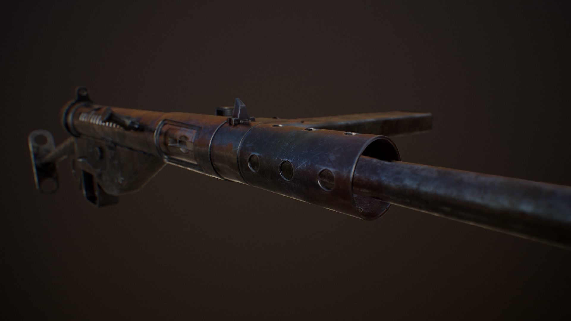 Sten Gun MK II Low-poly 3D model_7