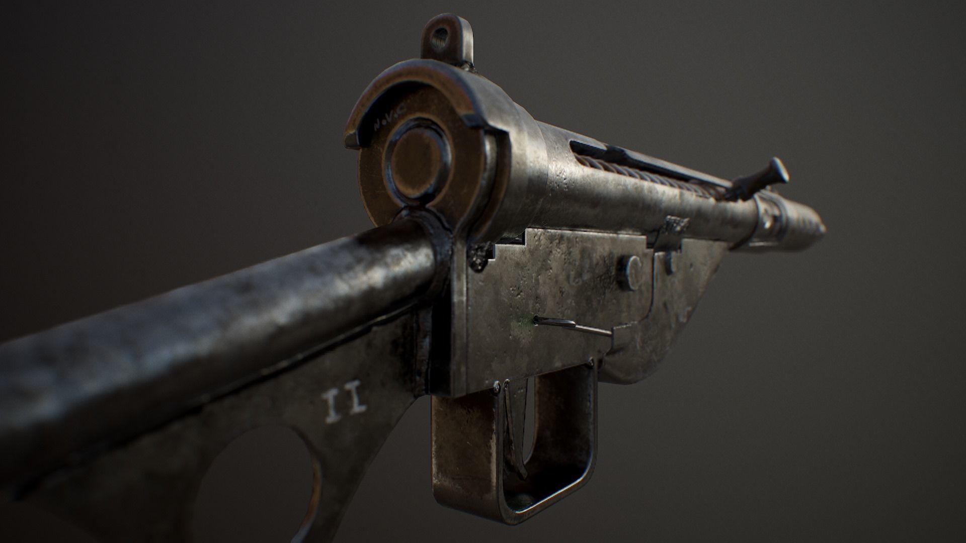 Sten Gun MK II Low-poly 3D model_9