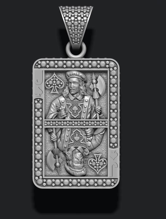 playing cards Jack pack set 3D print model_20