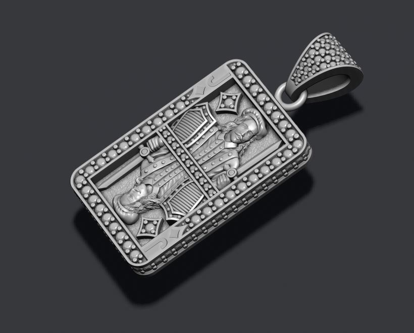 playing cards Jack pack set 3D print model_16