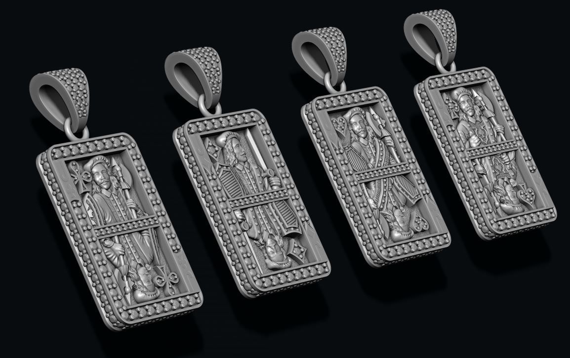 playing cards Jack pack set 3D print model_5