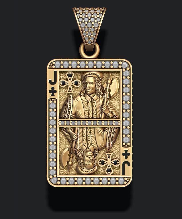 playing cards Jack pack set 3D print model_15