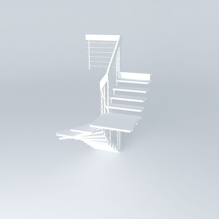 Bolt Staircase Wooden stairs Free 3D model_1