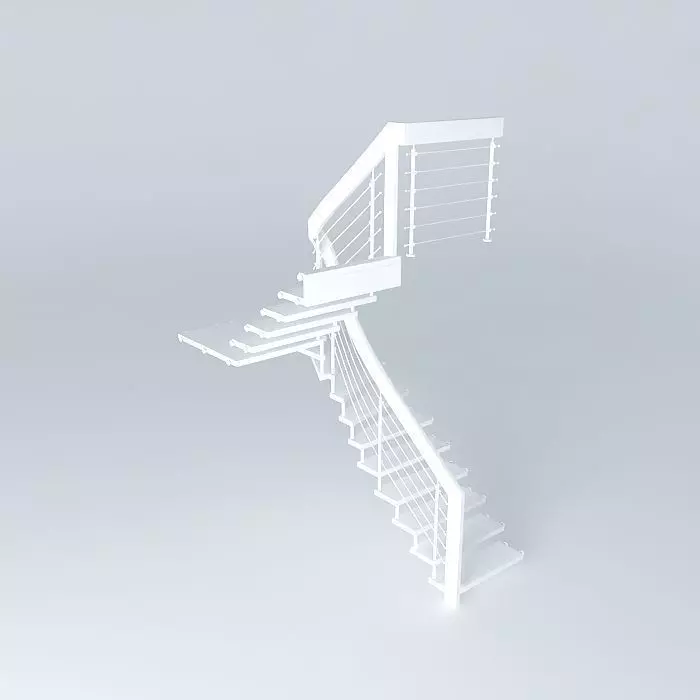 Bolt Staircase Wooden stairs Free 3D model_0