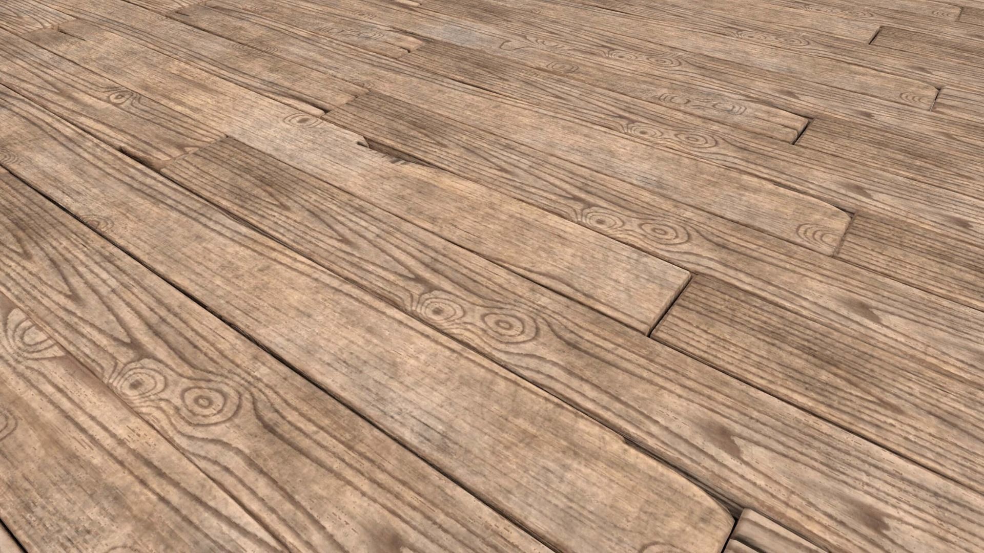 Wooden Planks Low-poly 3D model_1