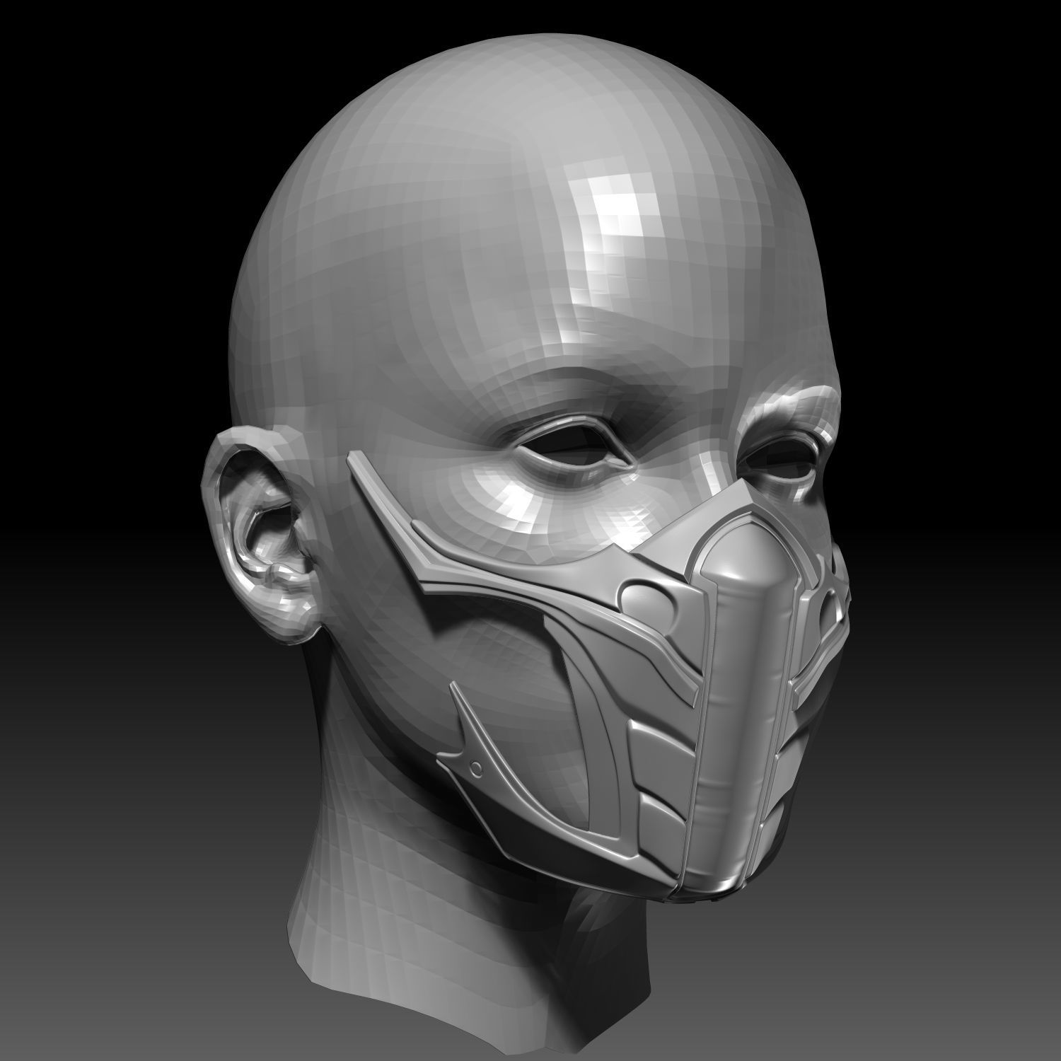 Jade Mask Mortal Kombat 11 3D Printable Model 3D print model_4