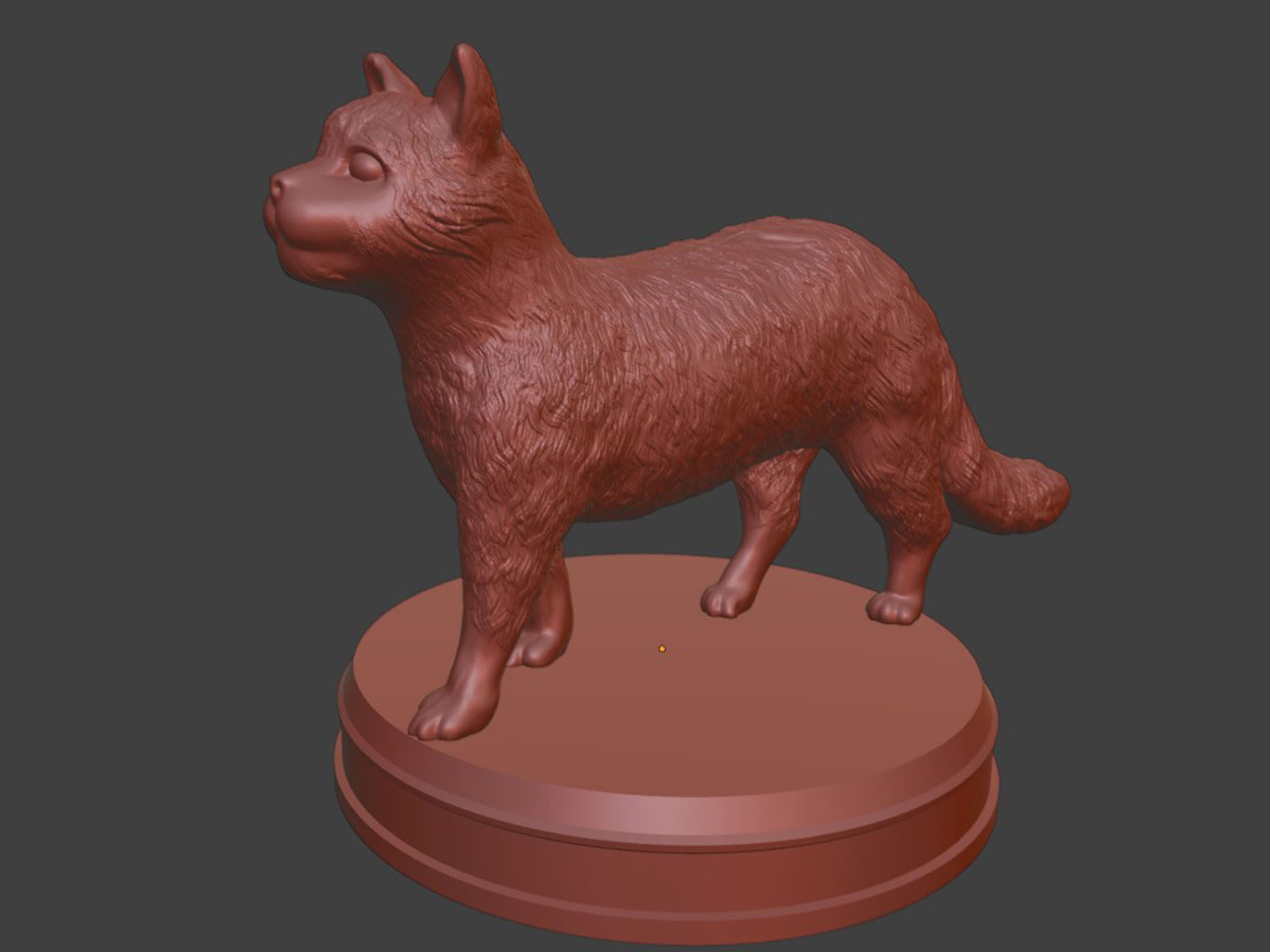 Realistic Fluffy Cat 3D print model_9