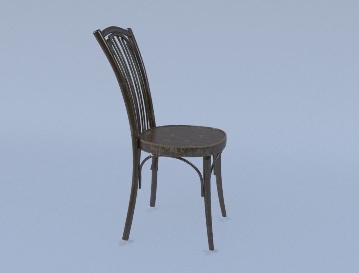 Chair dining 3D model_1