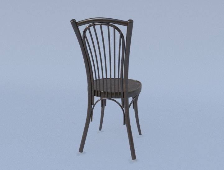 Chair dining 3D model_2