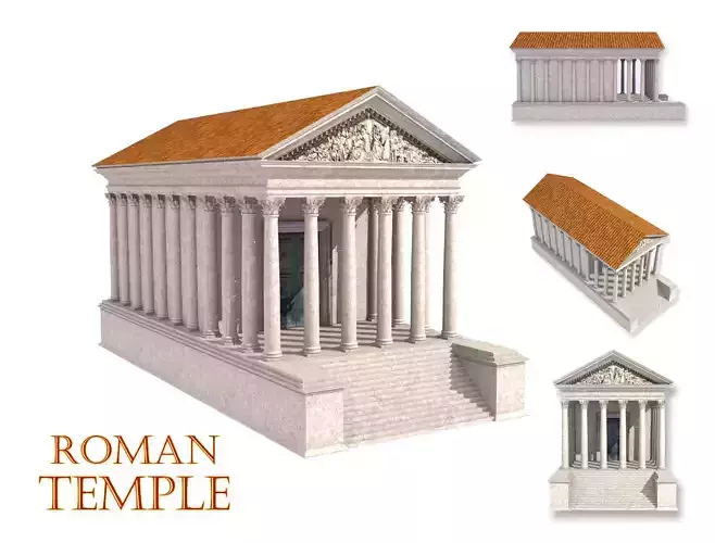 Roman temple 3D model