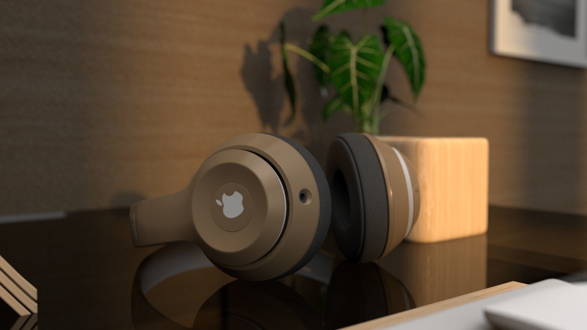 Beta48 desk with apple computer 3D model_1