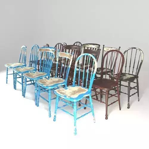 Collection of Wooden Windsor Chairs