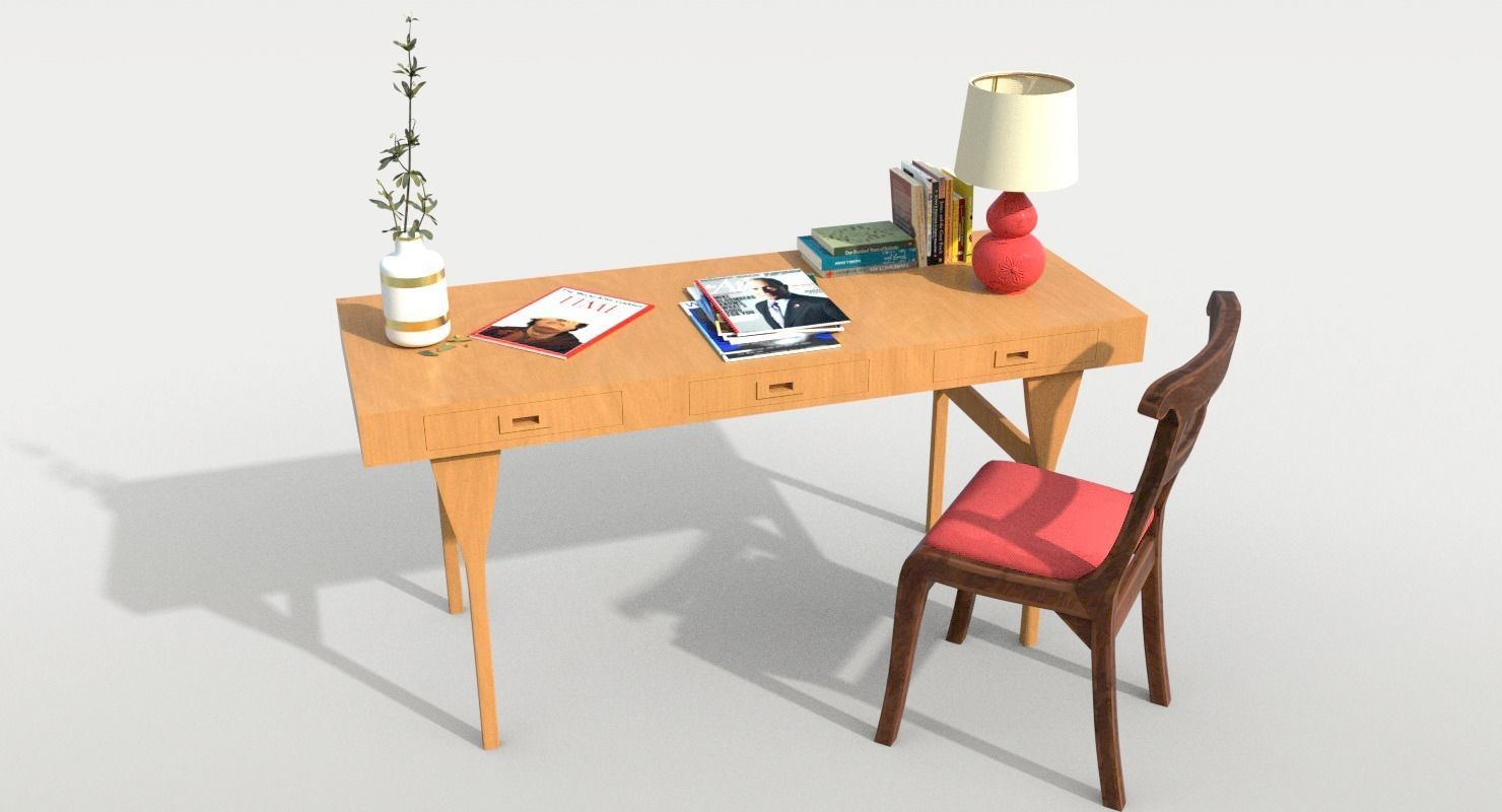 Study Table 3D model_1