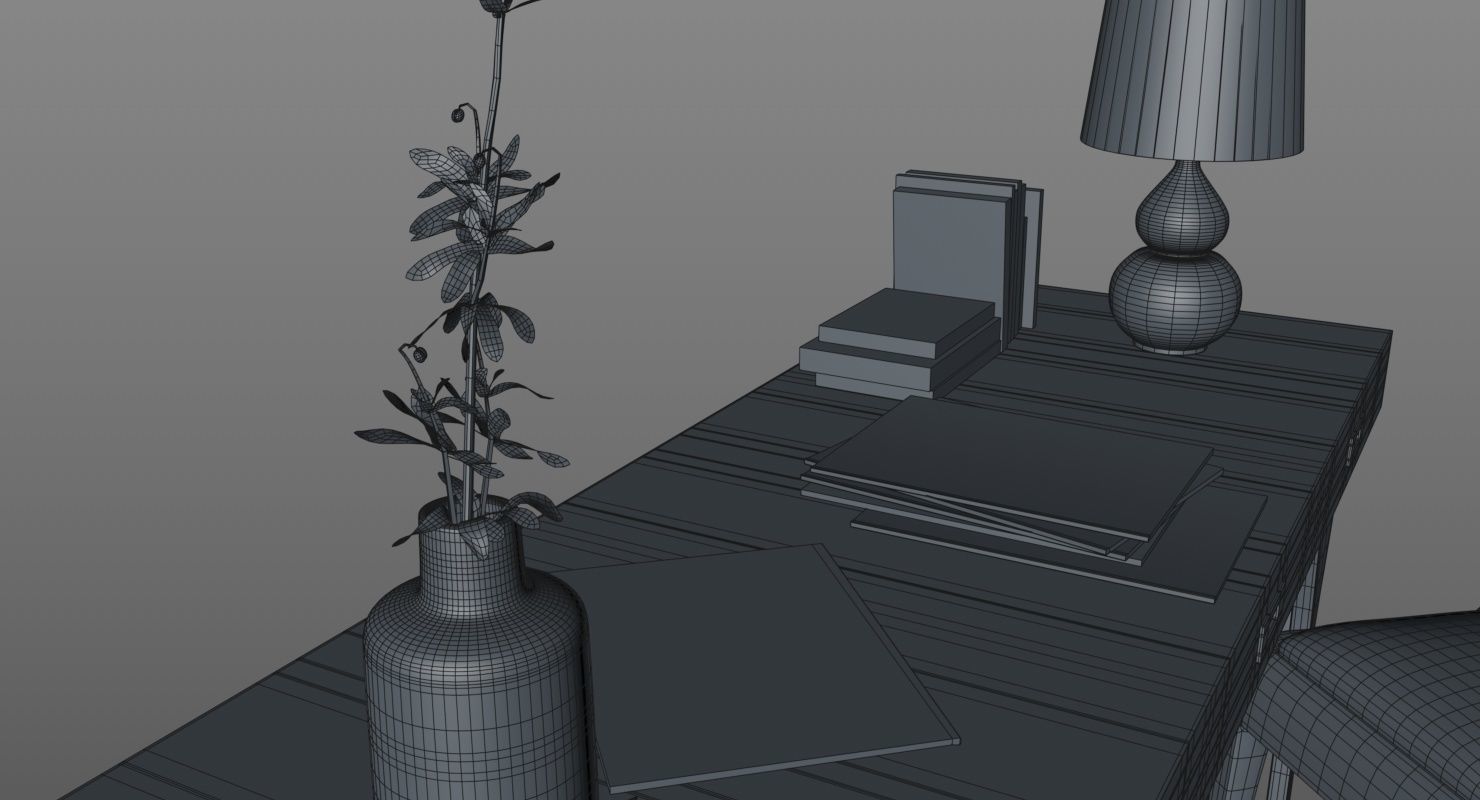 Study Table 3D model_9