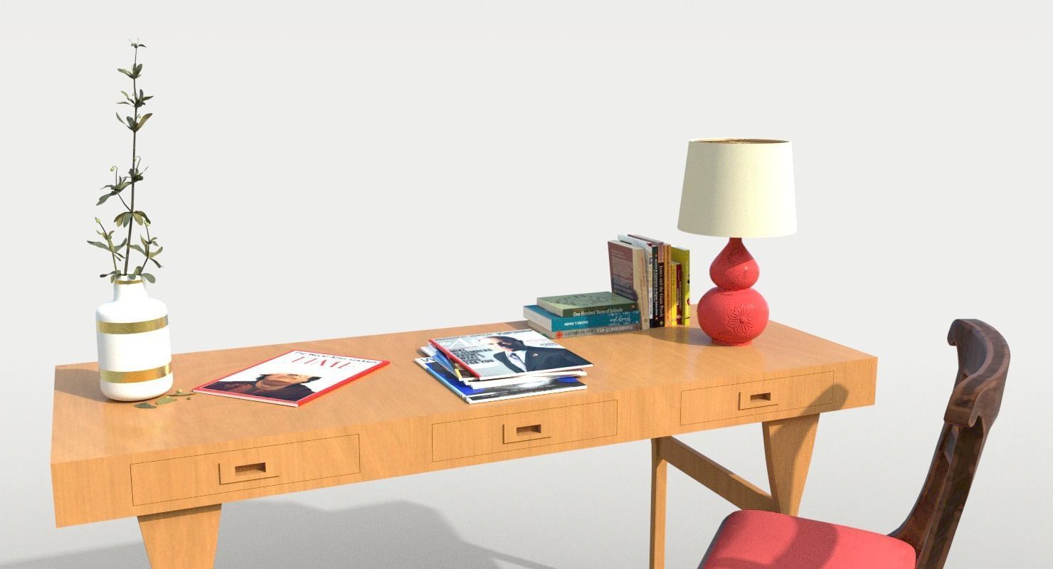 Study Table 3D model_2