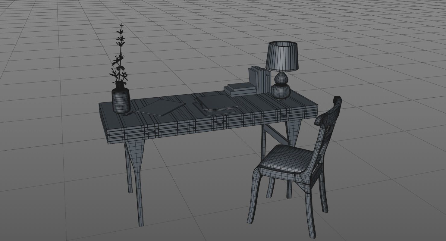 Study Table 3D model_6