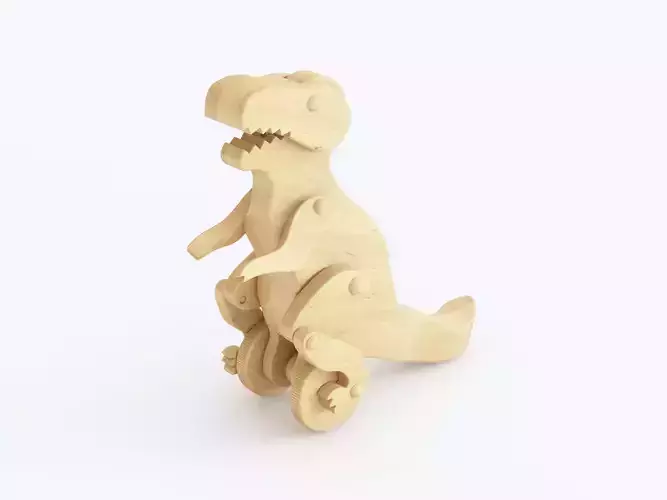 Wooden toy dinosaur