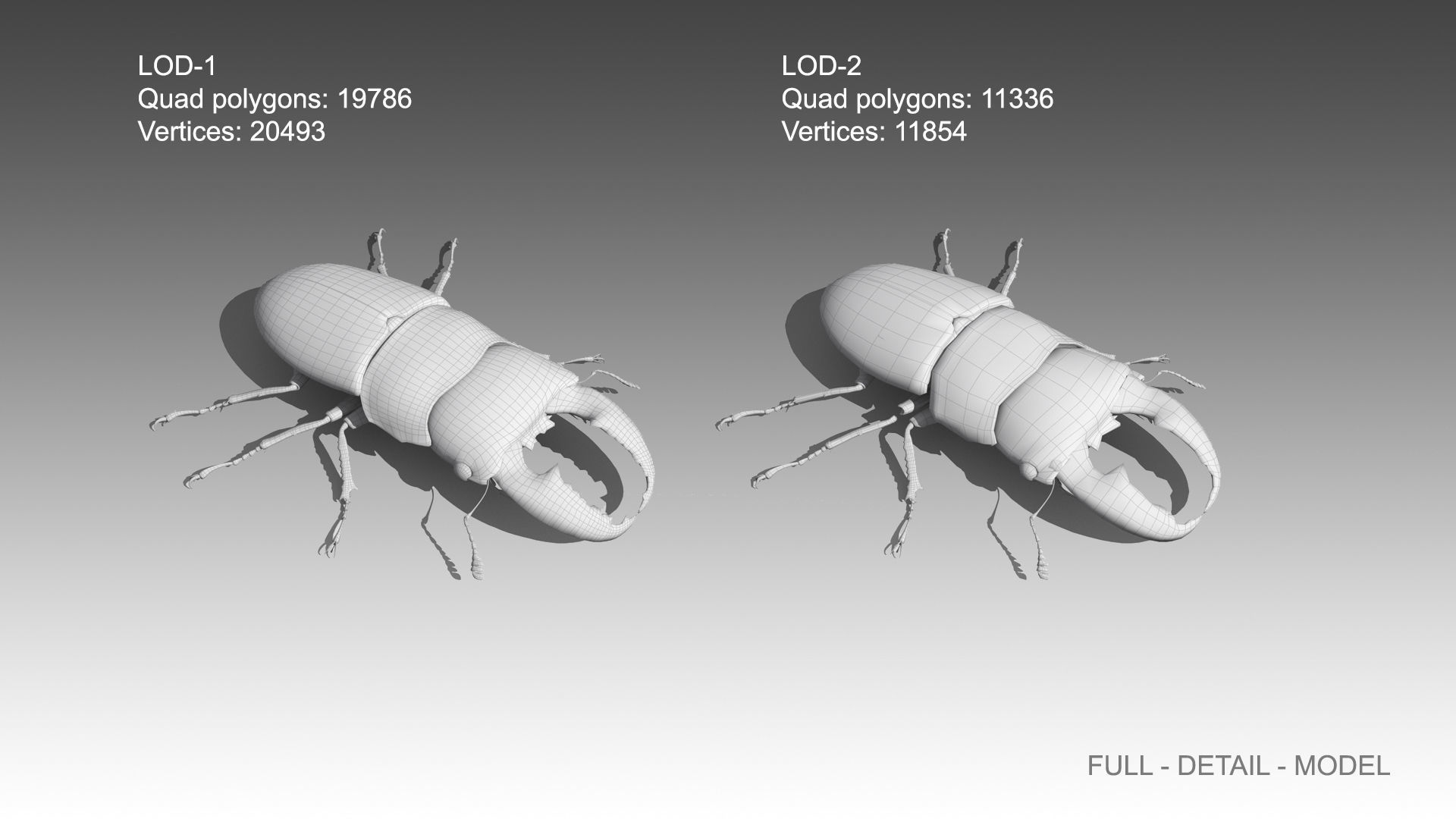 Giant Stag Beetle Low-poly 3D model_8