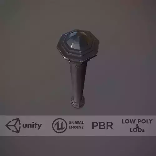 Barrier Bollard pack 3 Black v1