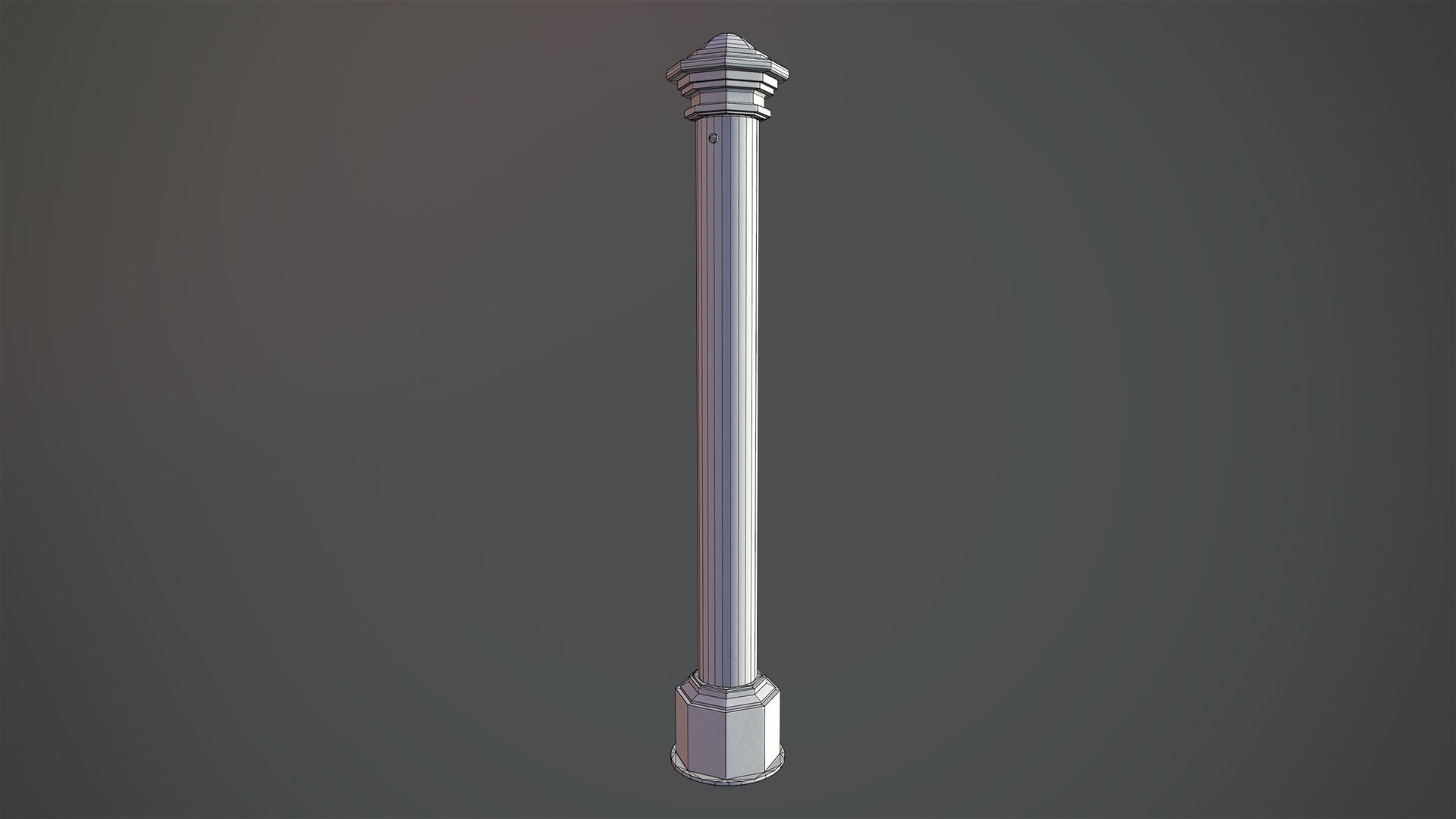 Barrier Bollard pack 3 Black v1 Low-poly 3D model_11