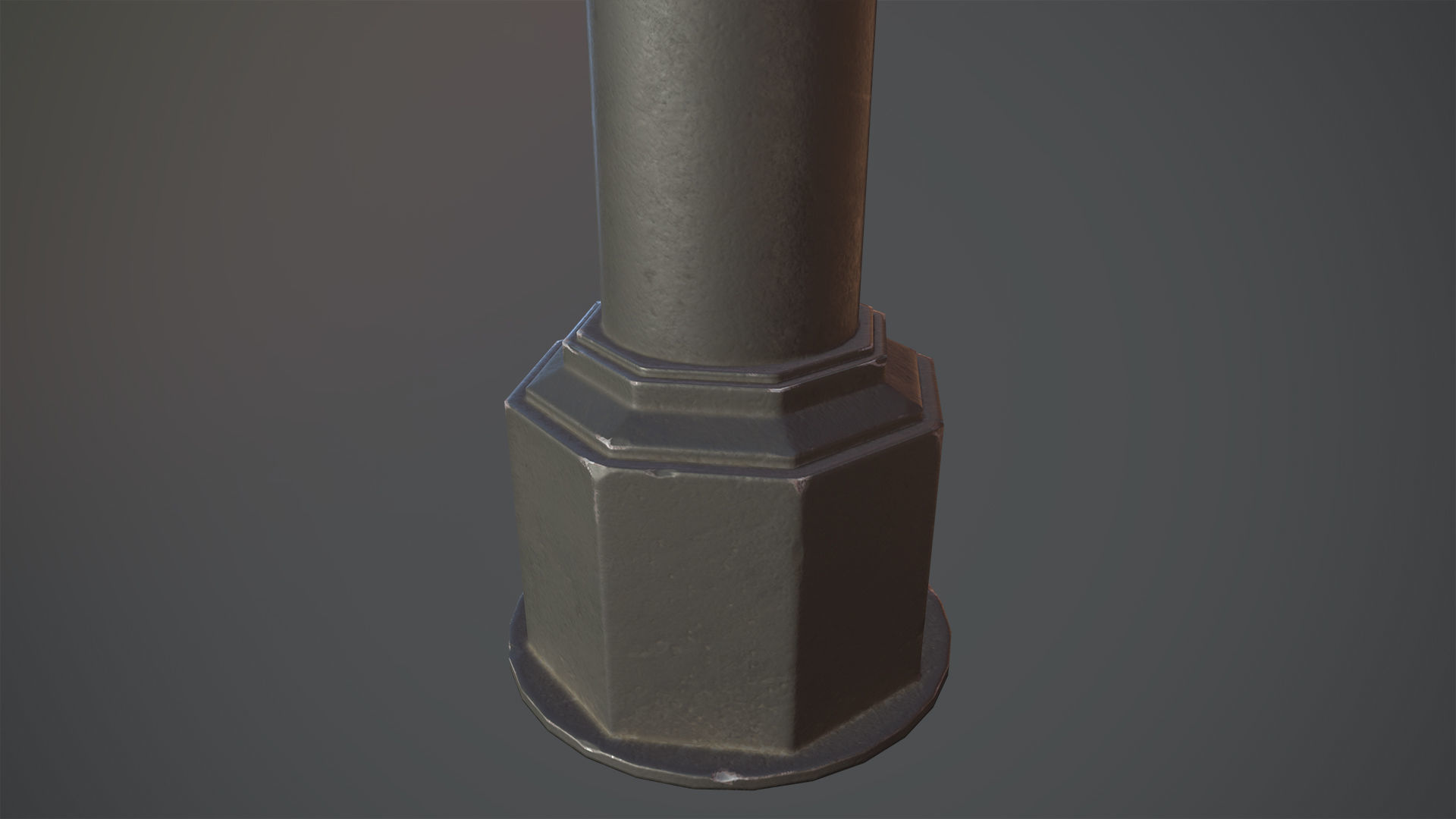 Barrier Bollard pack 3 Black v1 Low-poly 3D model_6