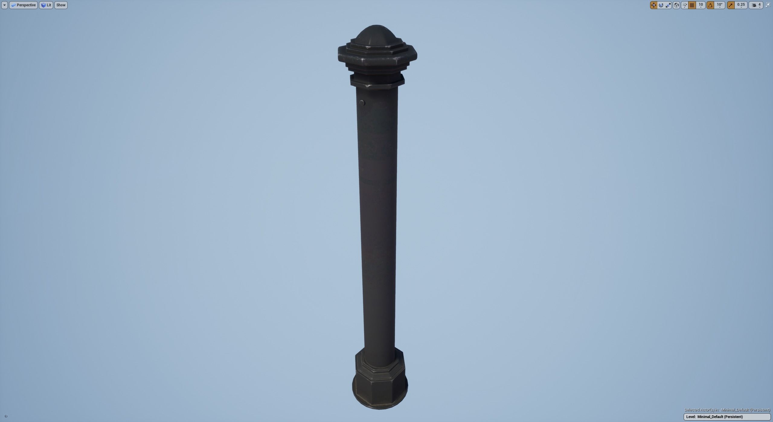 Barrier Bollard pack 3 Black v1 Low-poly 3D model_21