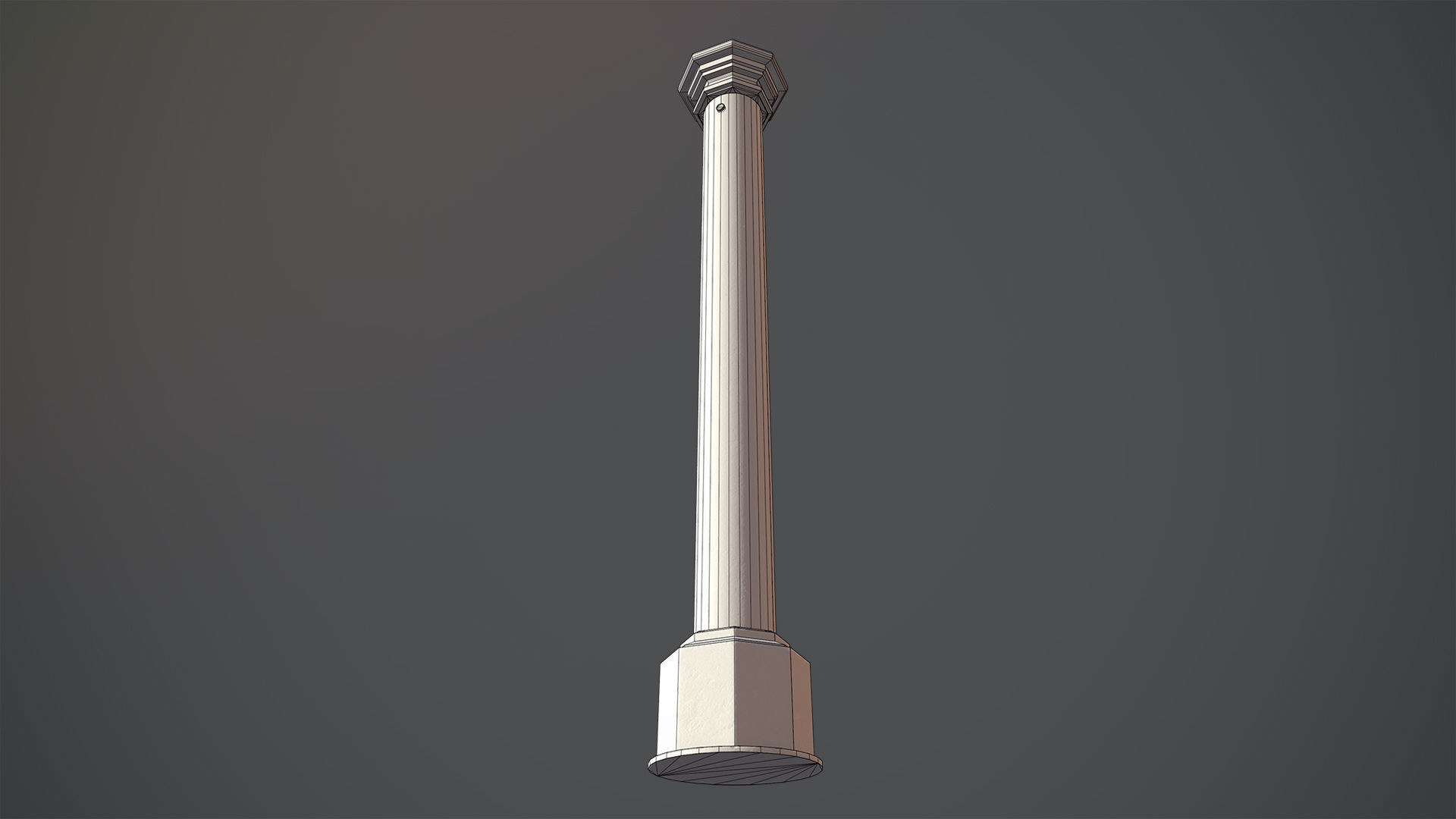 Barrier Bollard pack 3 Black v1 Low-poly 3D model_13