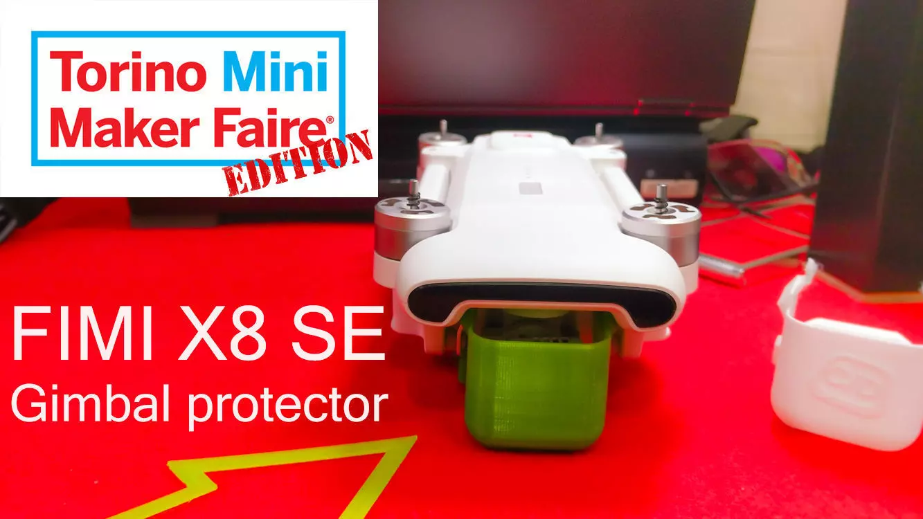 FIMI X8 SE Gimbal Protector Mini Maker Faire Turin edition 3D print model_0