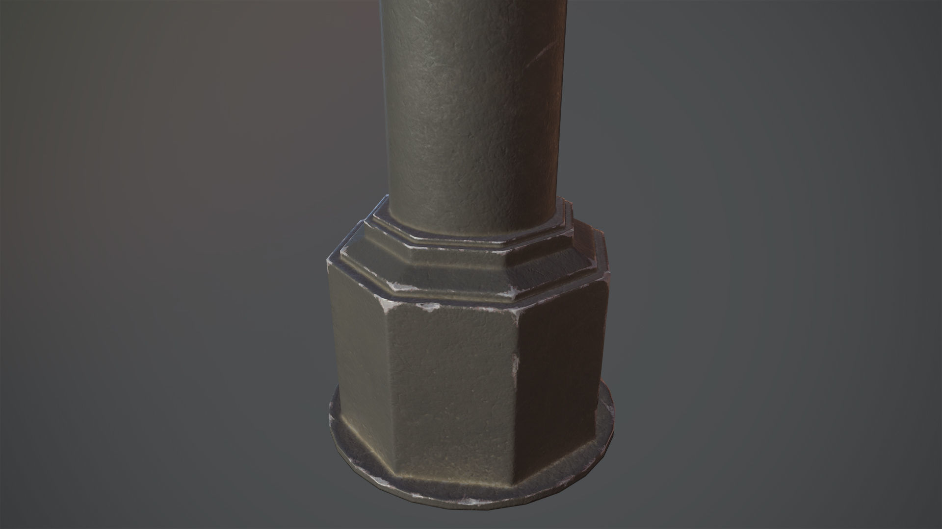 Barrier Bollard pack 3 Black v2 Low-poly 3D model_6