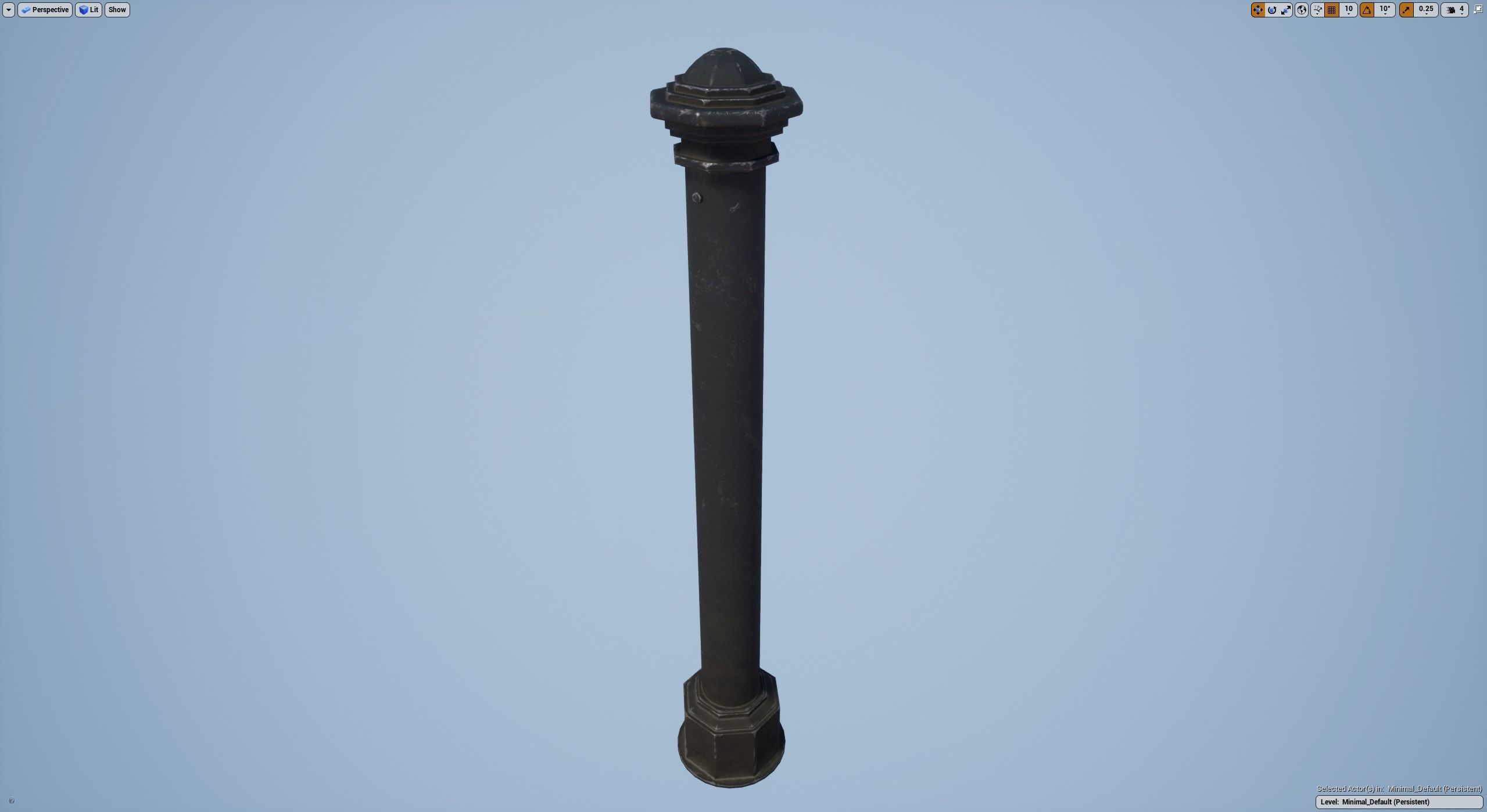 Barrier Bollard pack 3 Black v2 Low-poly 3D model_21