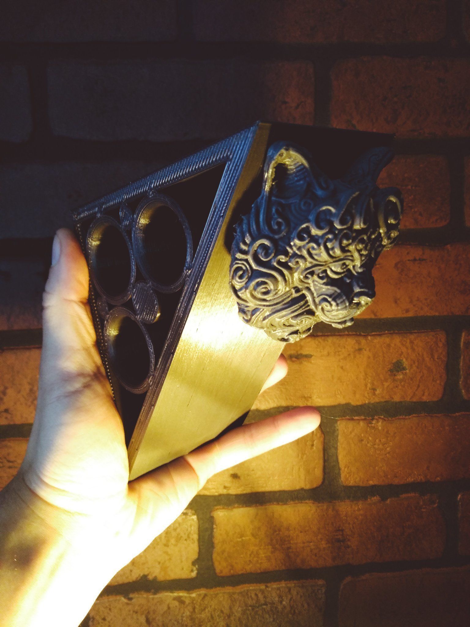 Decorative cat face 3D print model_3