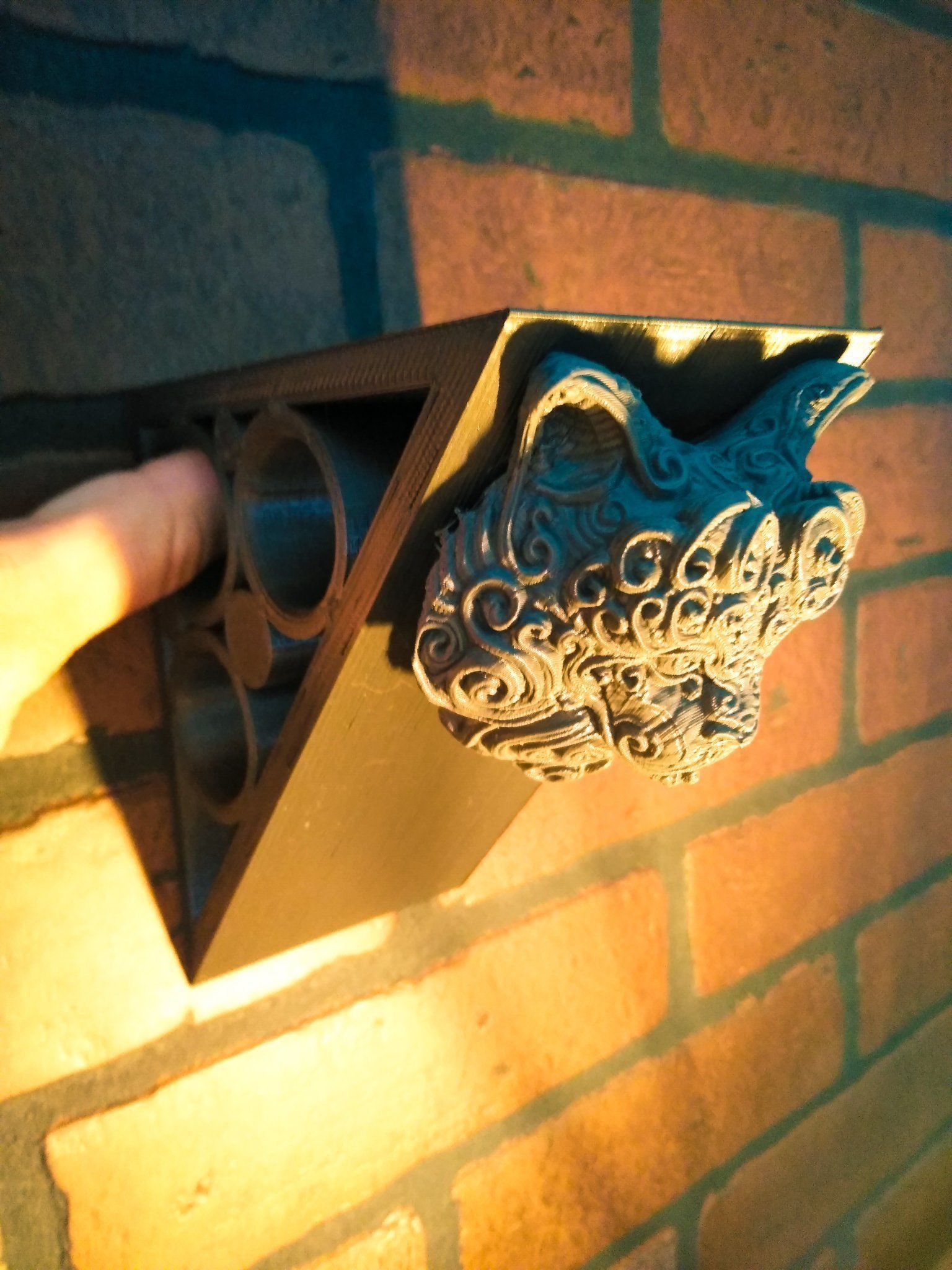 Decorative cat face 3D print model_2