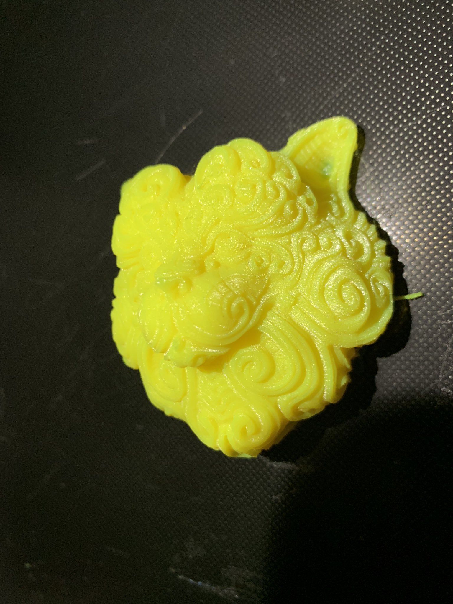 Decorative cat face 3D print model_1