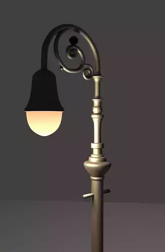Bishops Crook Lamp Post 3D model